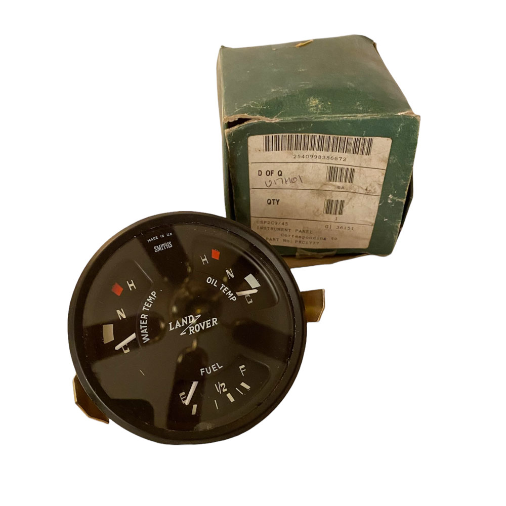 Lightweight Combined Cluster Instrument Fuel Water and Oil Temperature 24 Volt Airportable 1979 on PRC1777